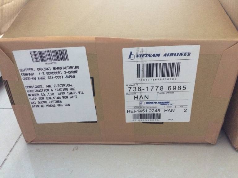 AME bàn giao can nhiệt Okazaki loại K cho khách hàng T12.2017